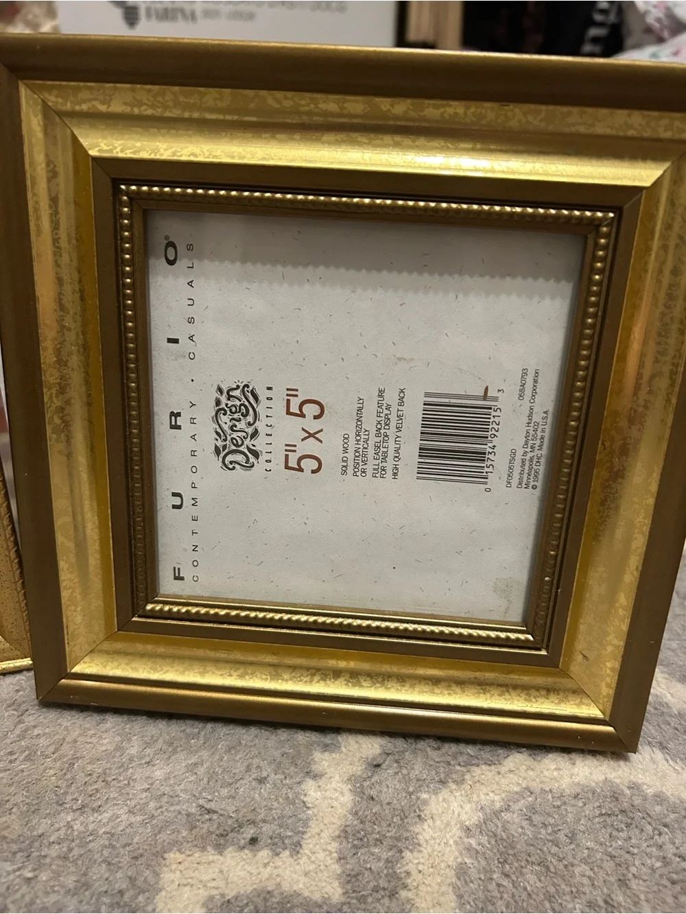 Source Unknown Gold Double Folding Picture Frame